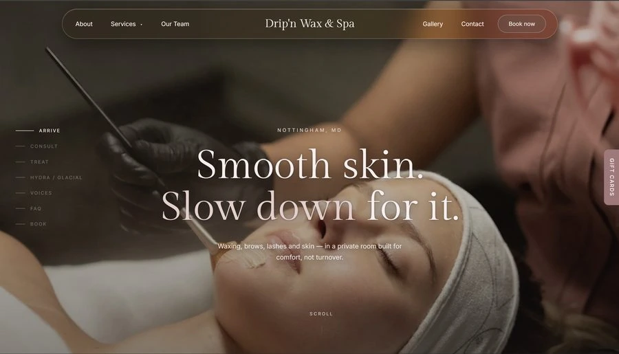 Drip&rsquo;n Wax & Spa website