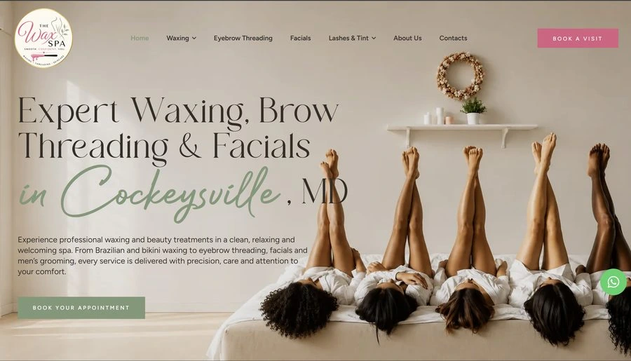 The Wax Spa website